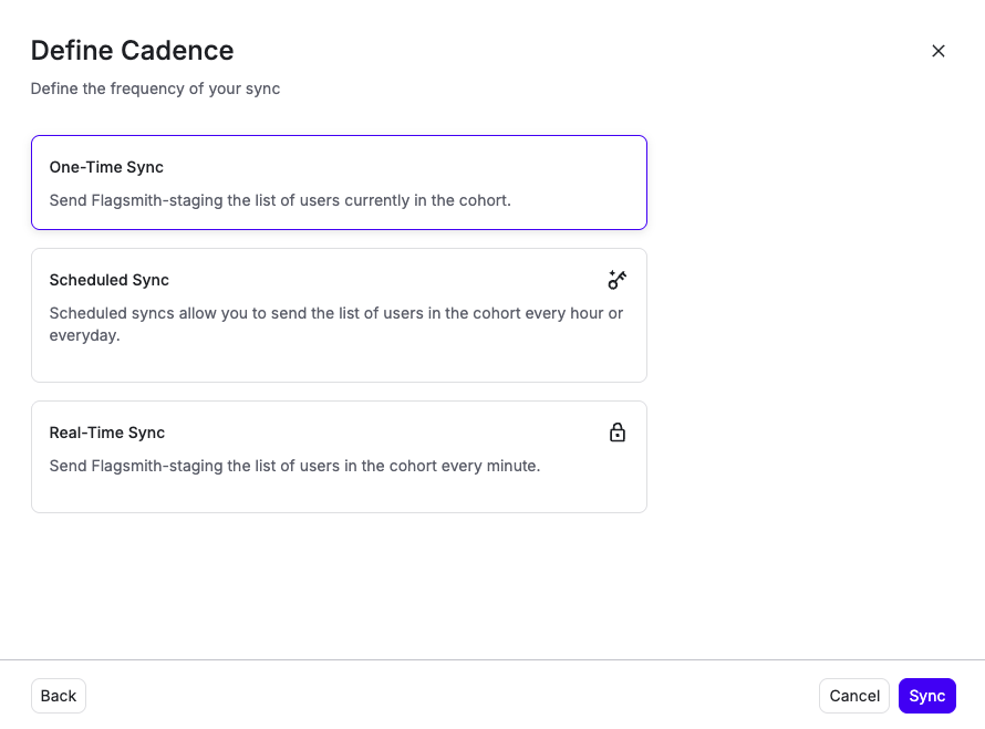 Amplitude Define Cadence dialog